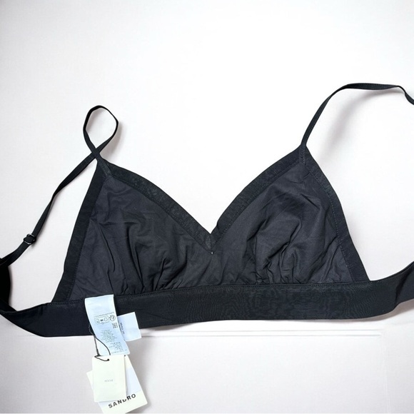 🌻NEW w/tags Sandro Cannes Leopard Cropped Bralette Top | FR Size 4 / US Size 10 - Picture 11 of 15